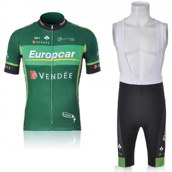 2011 Maillot Europcar Tirantes Mangas Cortas verde